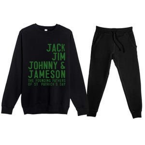 Funny Irisk Whiskey St Patricks Day Premium Crewneck Sweatsuit Set