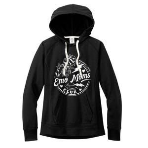 Funny It Was Never A Phase Emo Moms Club MotherS Day Skeleton Gift Women's Fleece Hoodie