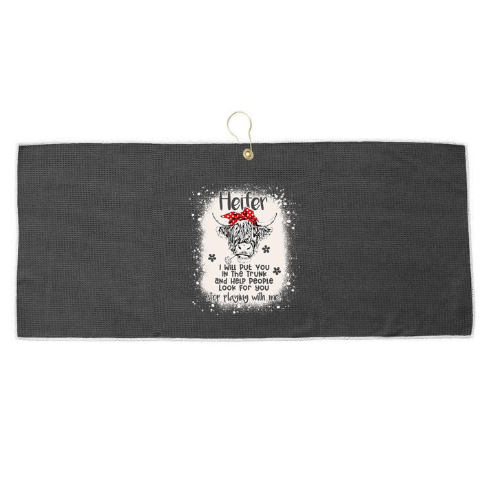 Funny I Will Put You In A Trunk And Help People Look For You Large Microfiber Waffle Golf Towel