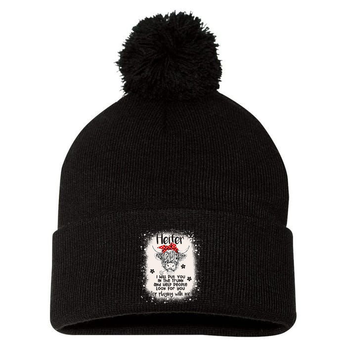 Funny I Will Put You In A Trunk And Help People Look For You Pom Pom 12in Knit Beanie