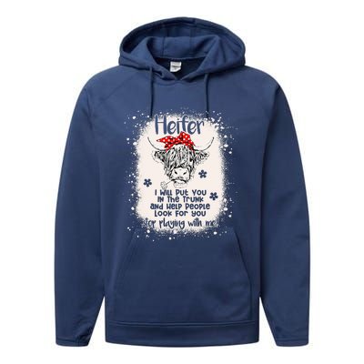 Funny I Will Put You In A Trunk And Help People Look For You Performance Fleece Hoodie