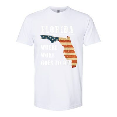 Florida Is Where Woke Goes To Die Funny Softstyle® CVC T-Shirt