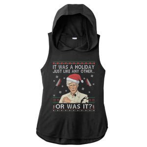 Funny It Was A Holiday Just Like Any Other Or Was It Keith Morrison Ladies PosiCharge Tri-Blend Wicking Draft Hoodie Tank