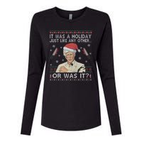 Funny It Was A Holiday Just Like Any Other Or Was It Keith Morrison Womens Cotton Relaxed Long Sleeve T-Shirt