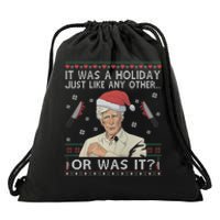 Funny It Was A Holiday Just Like Any Other Or Was It Keith Morrison Drawstring Bag