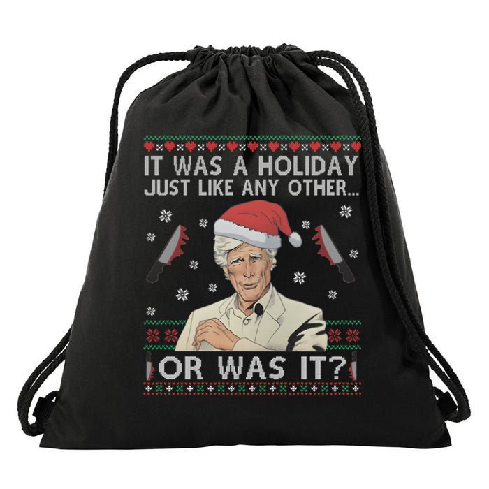 Funny It Was A Holiday Just Like Any Other Or Was It Keith Morrison Drawstring Bag