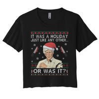 Funny It Was A Holiday Just Like Any Other Or Was It Keith Morrison Women's Crop Top Tee