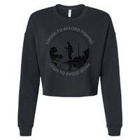 Fisherman I Work To Afford Fishing I Fish To Avoid Work Cropped Pullover Crew