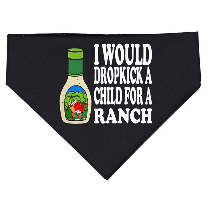 Funny I Would Dropkick A Child For Ranch USA-Made Doggie Bandana