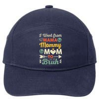 Funny I Went from Mama to Mommy to Mom to Bruh 7-Panel Snapback Hat