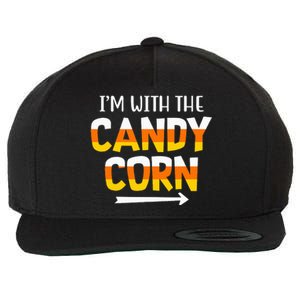 Funny Im With Candy Corn Halloween Matching Couples Wool Snapback Cap