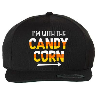 Funny Im With Candy Corn Halloween Matching Couples Wool Snapback Cap