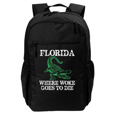 Florida Is Where Woke Goes To Die Crocodile Alligator Backpack
