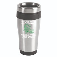 Florida Is Where Woke Goes To Die Crocodile Alligator 16oz Travel Tumbler
