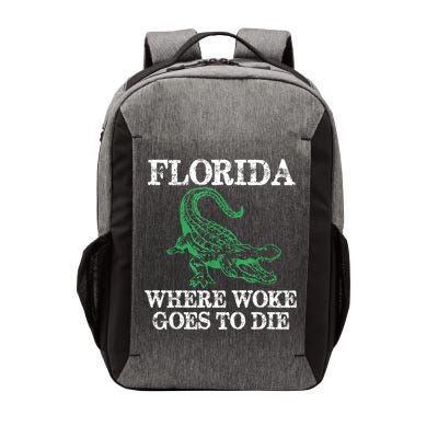 Florida Is Where Woke Goes To Die Crocodile Alligator Vector Backpack