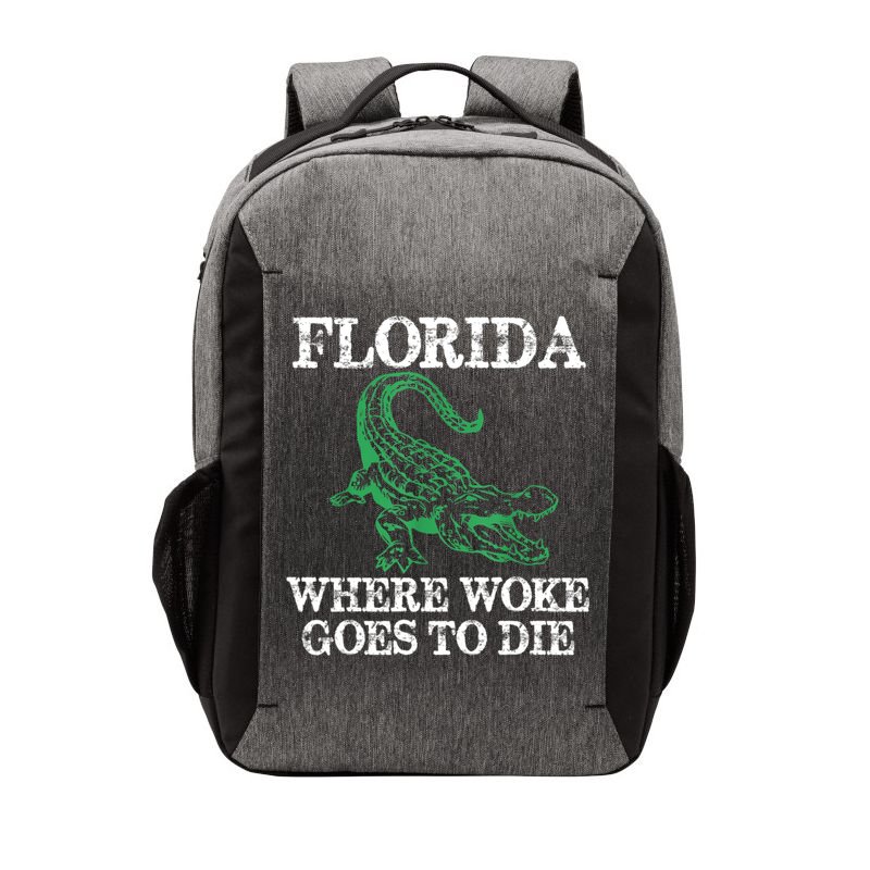 Florida Is Where Woke Goes To Die Crocodile Alligator Vector Backpack