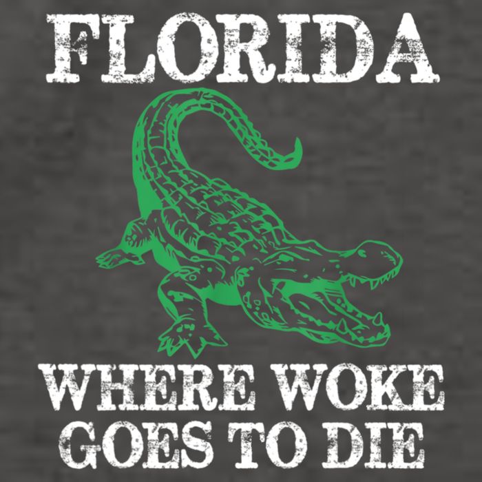 Florida Is Where Woke Goes To Die Crocodile Alligator Vector Backpack