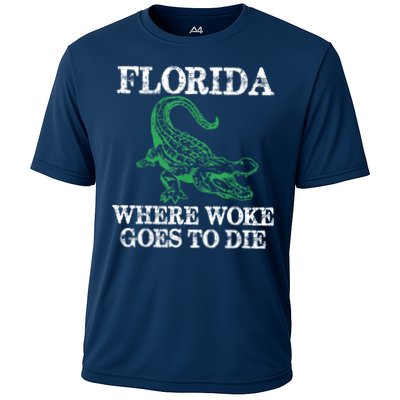 Florida Is Where Woke Goes To Die Crocodile Alligator Performance Shirt