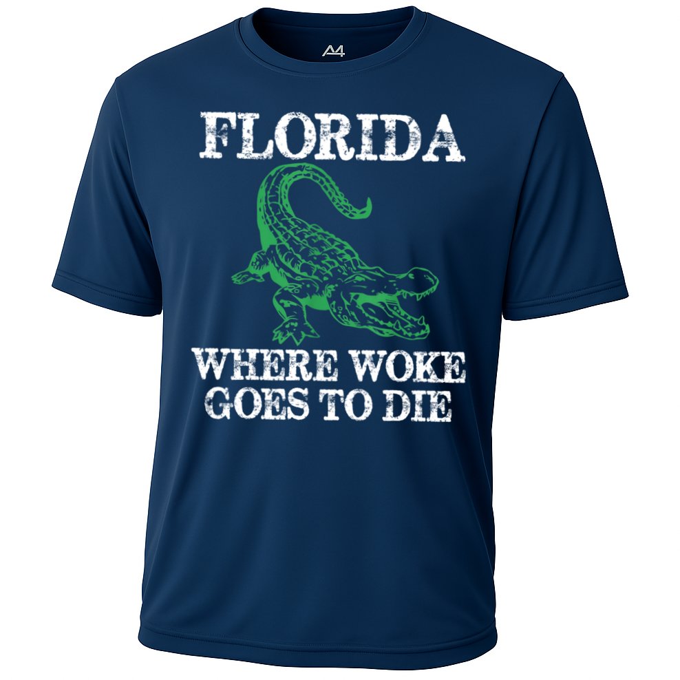 Florida Is Where Woke Goes To Die Crocodile Alligator Performance Shirt