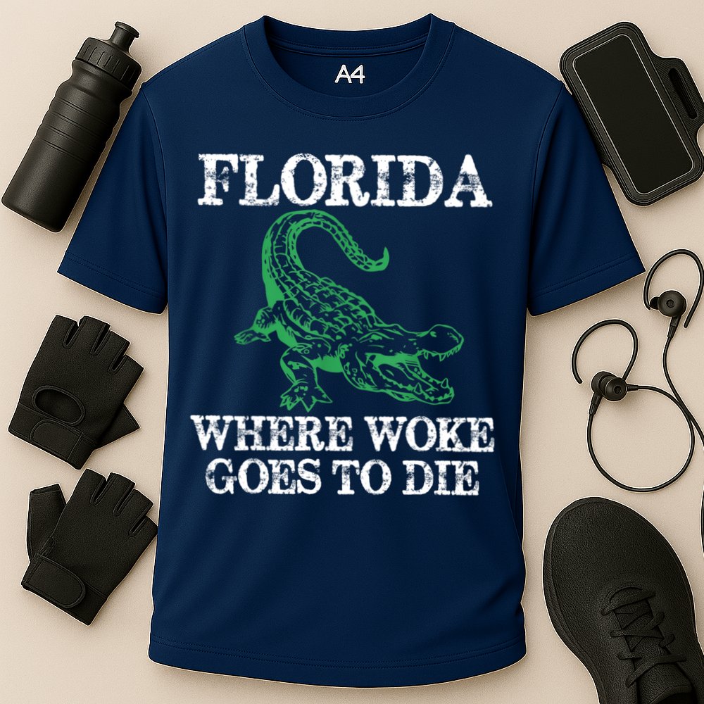 Florida Is Where Woke Goes To Die Crocodile Alligator Performance Shirt