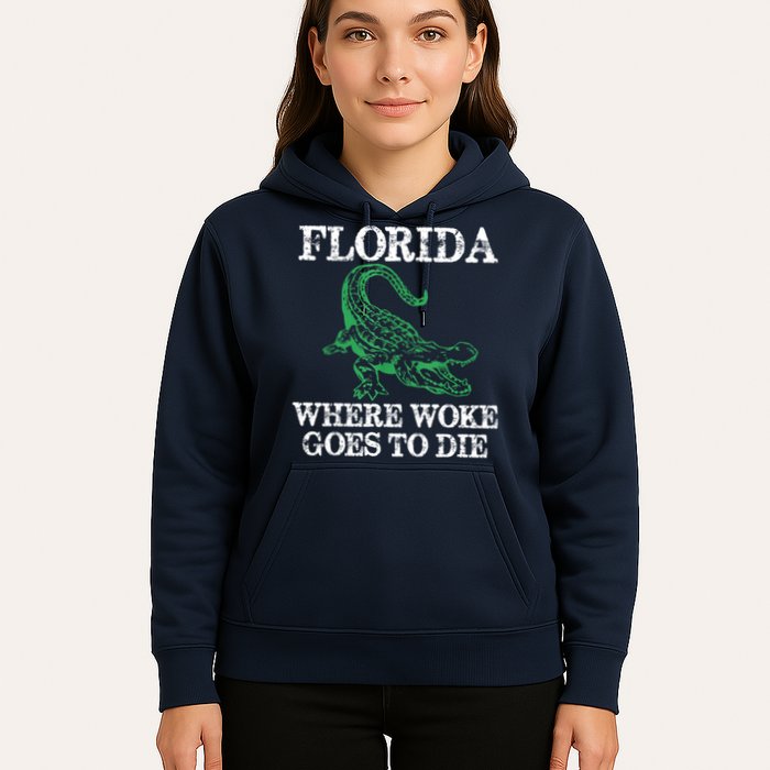 Florida Is Where Woke Goes To Die Crocodile Alligator Hoodie