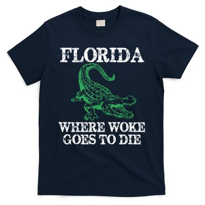 Florida Is Where Woke Goes To Die Crocodile Alligator T-Shirt
