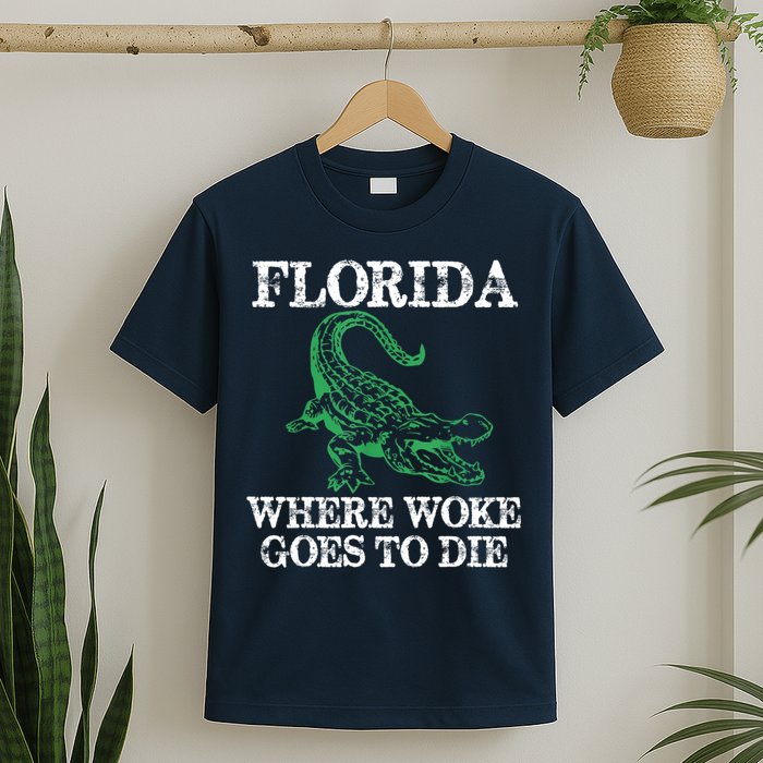 Florida Is Where Woke Goes To Die Crocodile Alligator T-Shirt