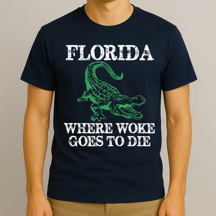 Florida Is Where Woke Goes To Die Crocodile Alligator T-Shirt