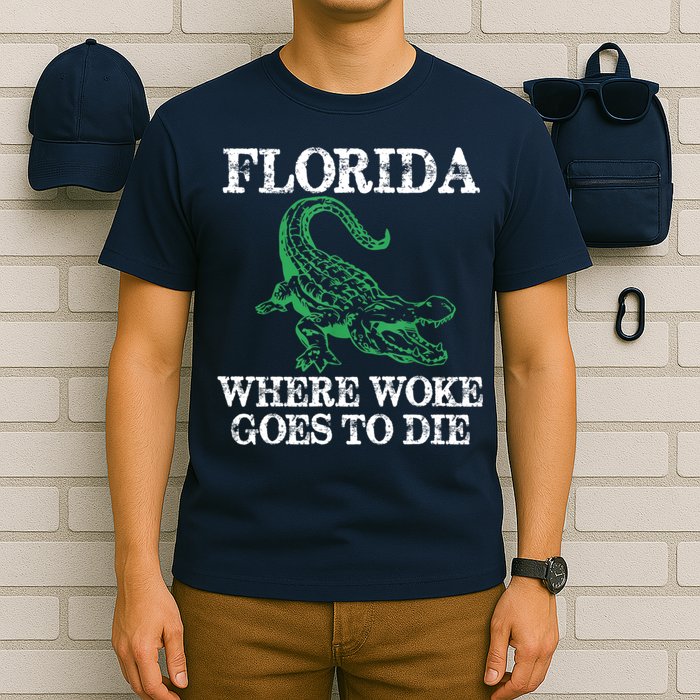 Florida Is Where Woke Goes To Die Crocodile Alligator T-Shirt