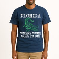 Florida Is Where Woke Goes To Die Crocodile Alligator Tall T-Shirt