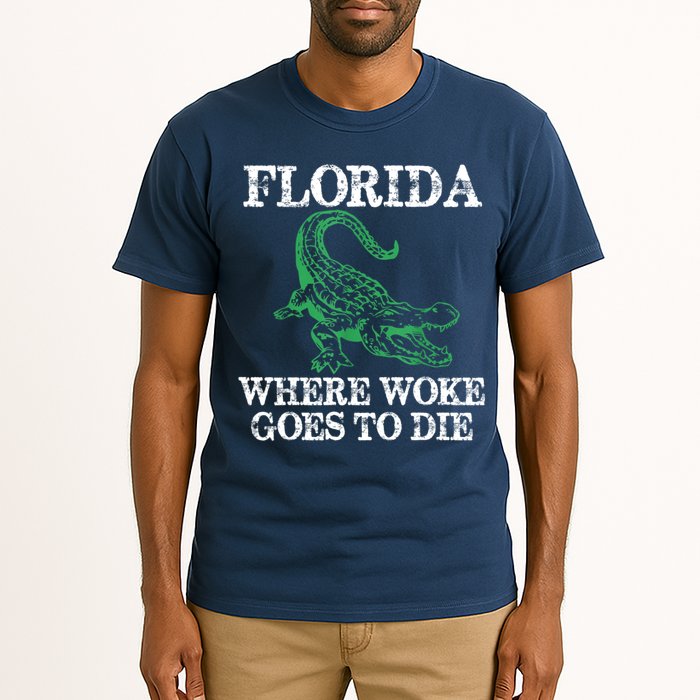 Florida Is Where Woke Goes To Die Crocodile Alligator Tall T-Shirt