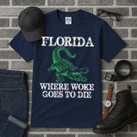 Florida Is Where Woke Goes To Die Crocodile Alligator Tall T-Shirt