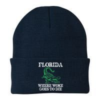 Florida Is Where Woke Goes To Die Crocodile Alligator Beanie