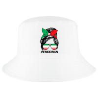 Free Iran Women Life Freedom Messy Bun Iranian Flag Cool Comfort Performance Bucket Hat