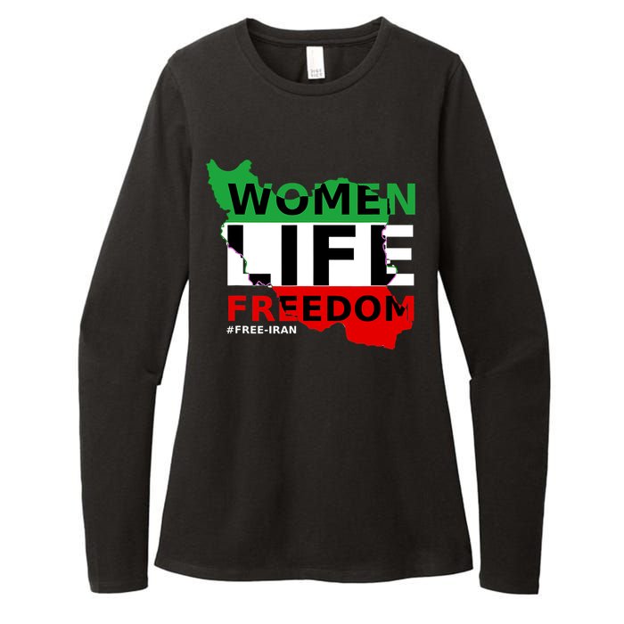 Free Iran Women Life Freedom Stand With Persian Women,Iran Womens CVC Long Sleeve Shirt