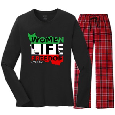 Free Iran Women Life Freedom Stand With Persian Women,Iran Women's Long Sleeve Flannel Pajama Set 