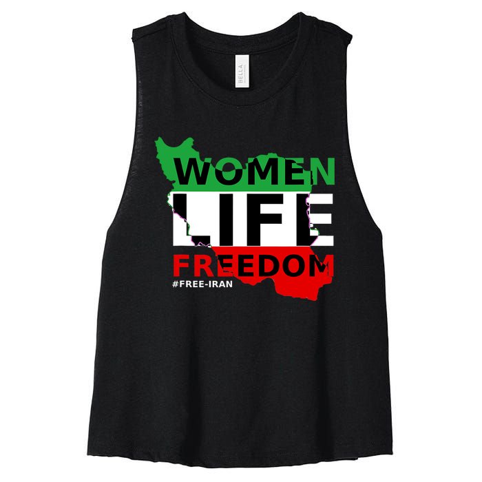 Free Iran Women Life Freedom Stand With Persian Women,Iran Women's Racerback Cropped Tank