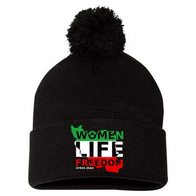 Free Iran Women Life Freedom Stand With Persian Women,Iran Pom Pom 12in Knit Beanie