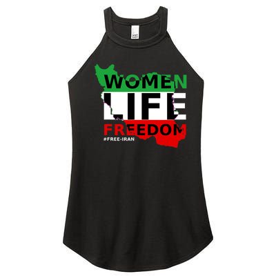 Free Iran Women Life Freedom Stand With Persian Women,Iran Women's Perfect Tri Rocker Tank