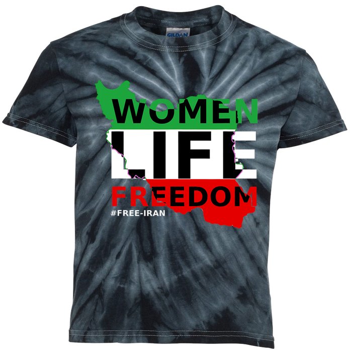 Free Iran Women Life Freedom Stand With Persian Women,Iran Kids Tie-Dye T-Shirt