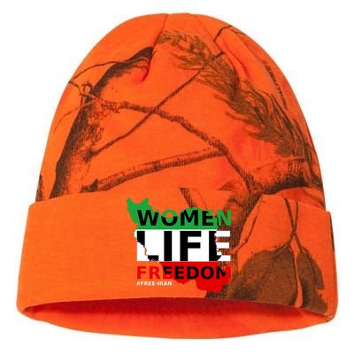 Free Iran Women Life Freedom Stand With Persian Women,Iran Kati Licensed 12" Camo Beanie