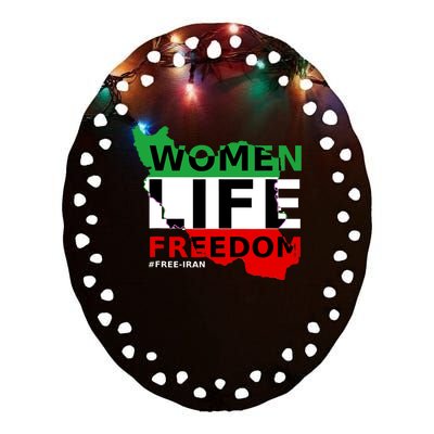 Free Iran Women Life Freedom Stand With Persian Women,Iran Ceramic Oval Ornament