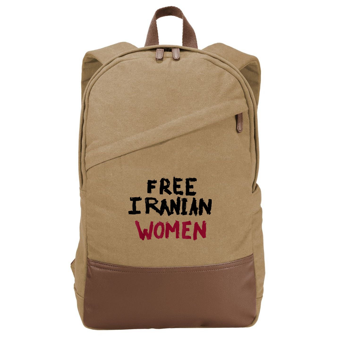 Free Iranian Women Mahsa Amini Iran #MAHSAAMINI Cotton Canvas Backpack