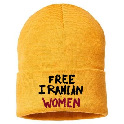 Free Iranian Women Mahsa Amini Iran #MAHSAAMINI Sustainable Knit Beanie