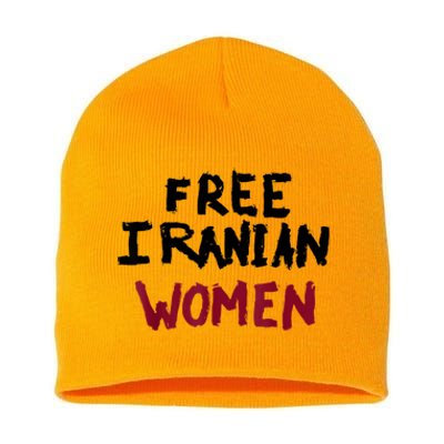 Free Iranian Women Mahsa Amini Iran #MAHSAAMINI Short Acrylic Beanie