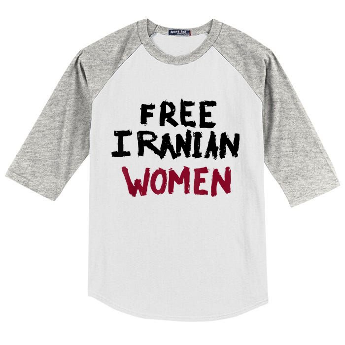 Free Iranian Women Mahsa Amini Iran #MAHSAAMINI Kids Colorblock Raglan Jersey