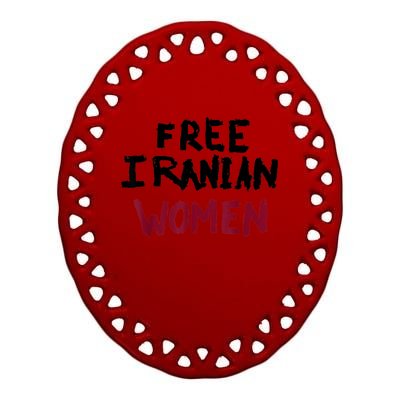 Free Iranian Women Mahsa Amini Iran #MAHSAAMINI Ceramic Oval Ornament