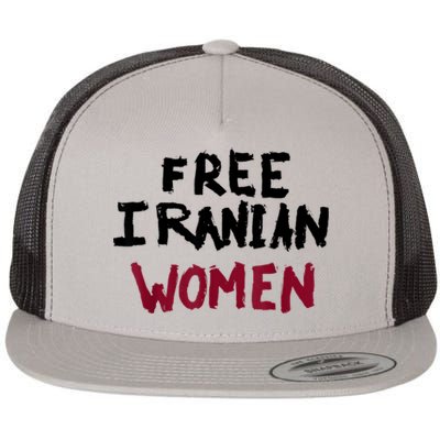 Free Iranian Women Mahsa Amini Iran #MAHSAAMINI Flat Bill Trucker Hat