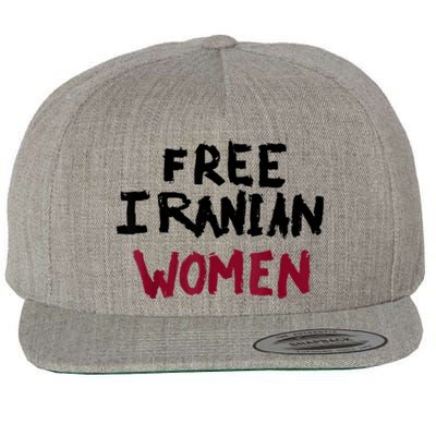 Free Iranian Women Mahsa Amini Iran #MAHSAAMINI Wool Snapback Cap