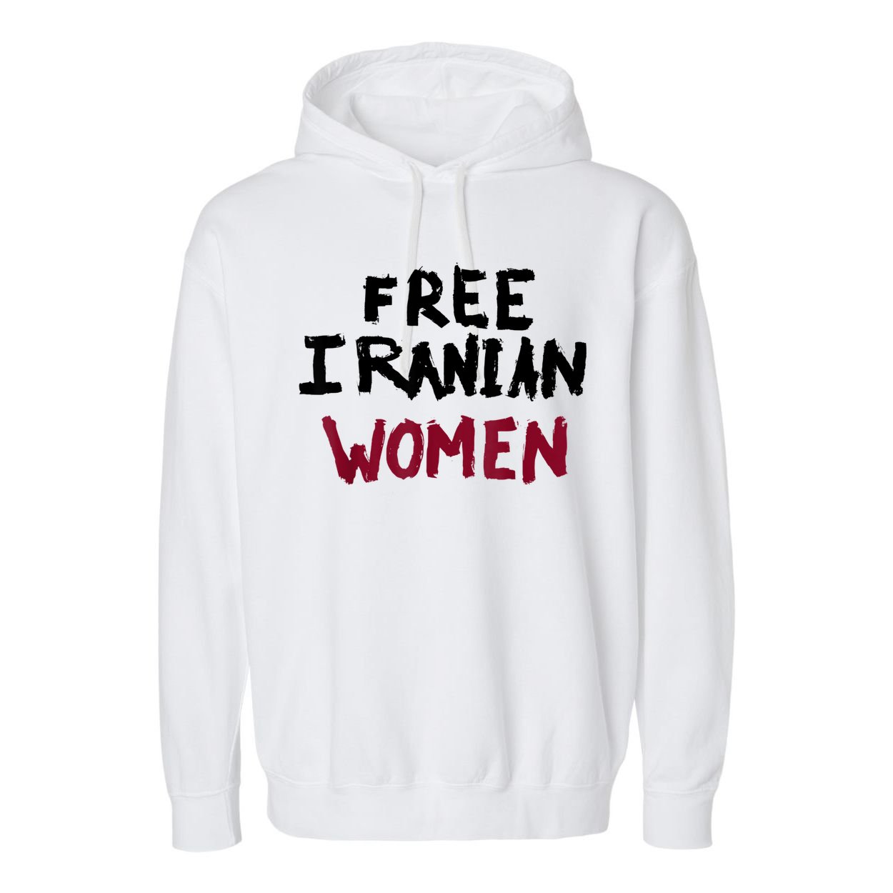 Free Iranian Women Mahsa Amini Iran #MAHSAAMINI Garment-Dyed Fleece Hoodie